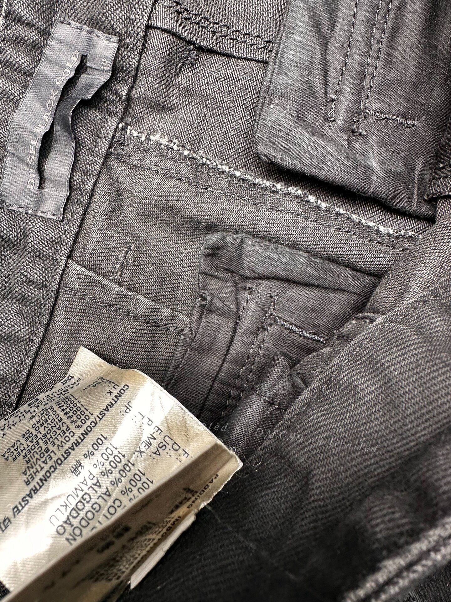 Diesel Black Gold Diesel Black Gold Waxed Patchwork Casual Pants Size US 32 / EU 48 - 5 Thumbnail