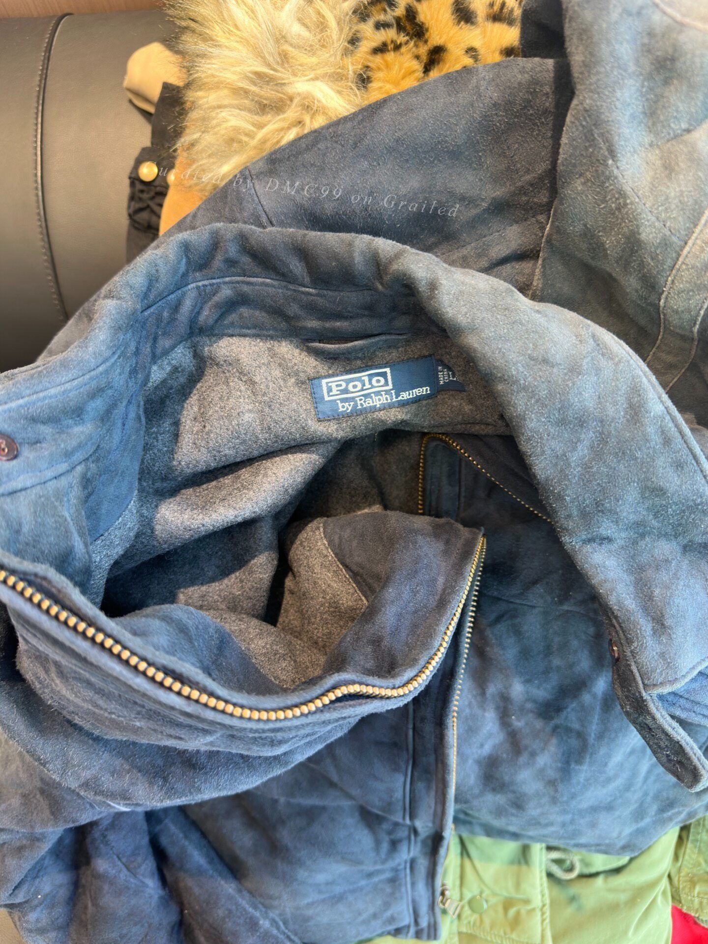 RRL Ralph Lauren Ralph Lauren Vintage Indigo Heavy Leather Jacket Size US M / EU 48-50 / 2 - 7 Thumbnail