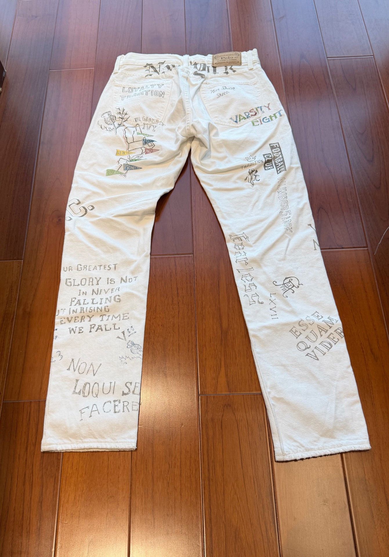 Polo Ralph Lauren Ralph Lauren White Graffiti Jeans 30x32 Size US 30 / EU 46 - 2 Thumbnail