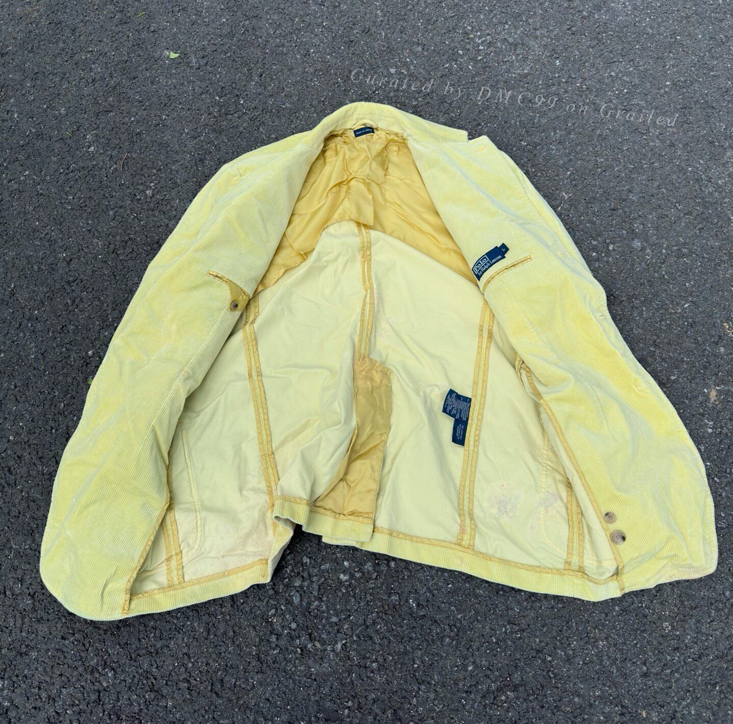 Ralph Lauren Ralph Lauren Vintage Yellow Corduroy Blazer Size US M / EU 48-50 / 2 - 2 Thumbnail