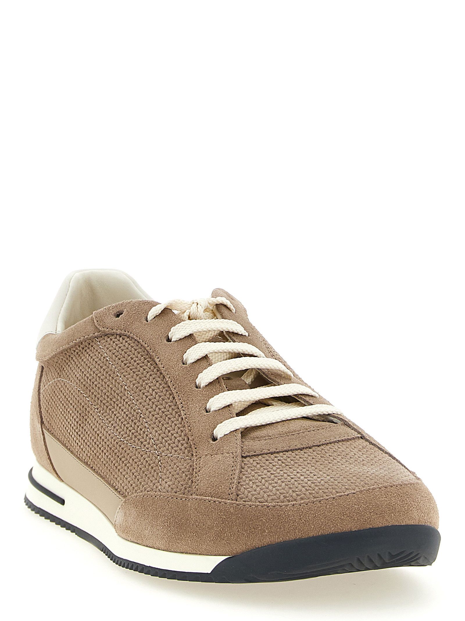 Brunello Cucinelli Knit-effect suede sneakers Size US 8 / EU 41 - 2 Thumbnail