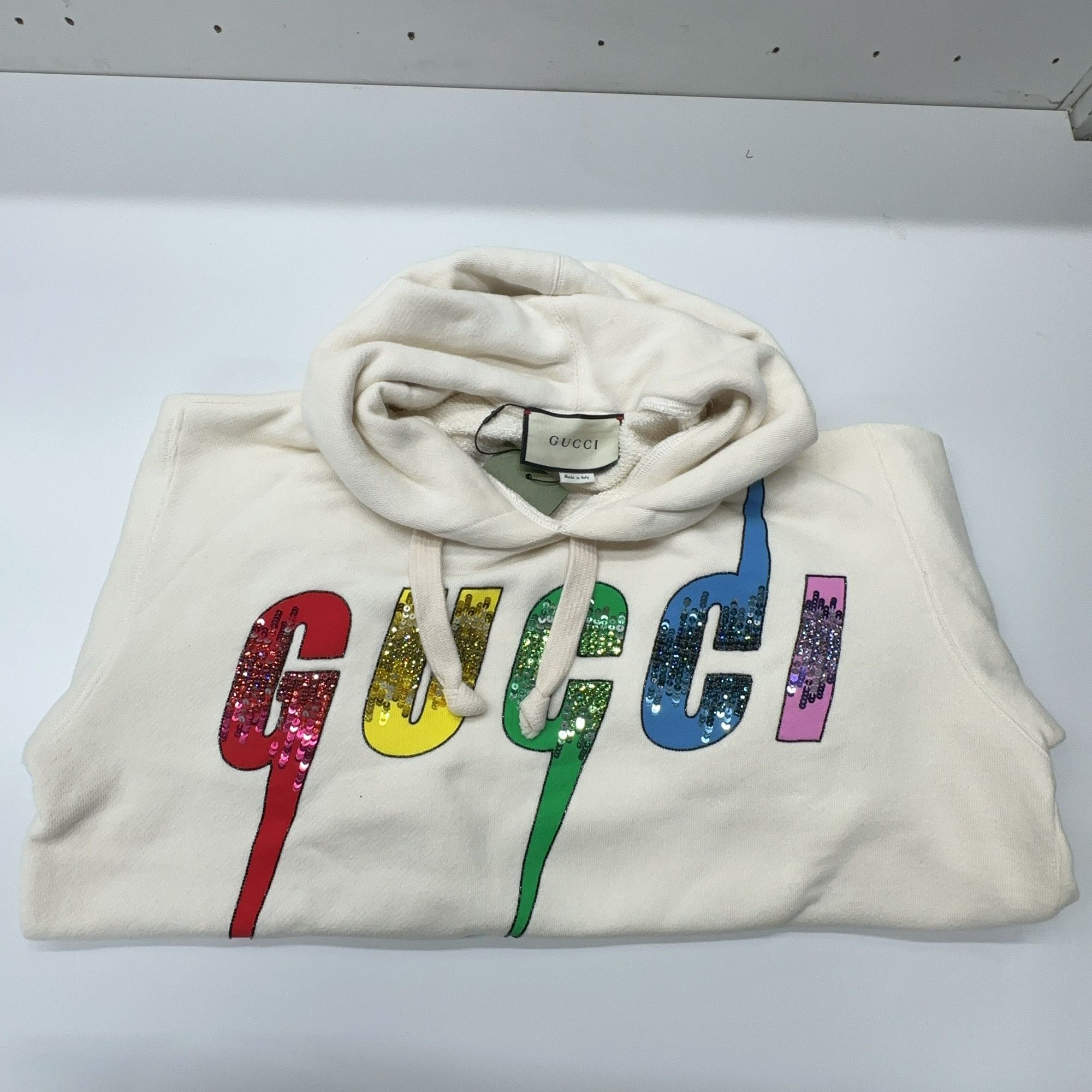 Gucci Gucci Sequin Logo Hoodie Size XS Size XS / US 0-2 / IT 36-38 - 7 Thumbnail