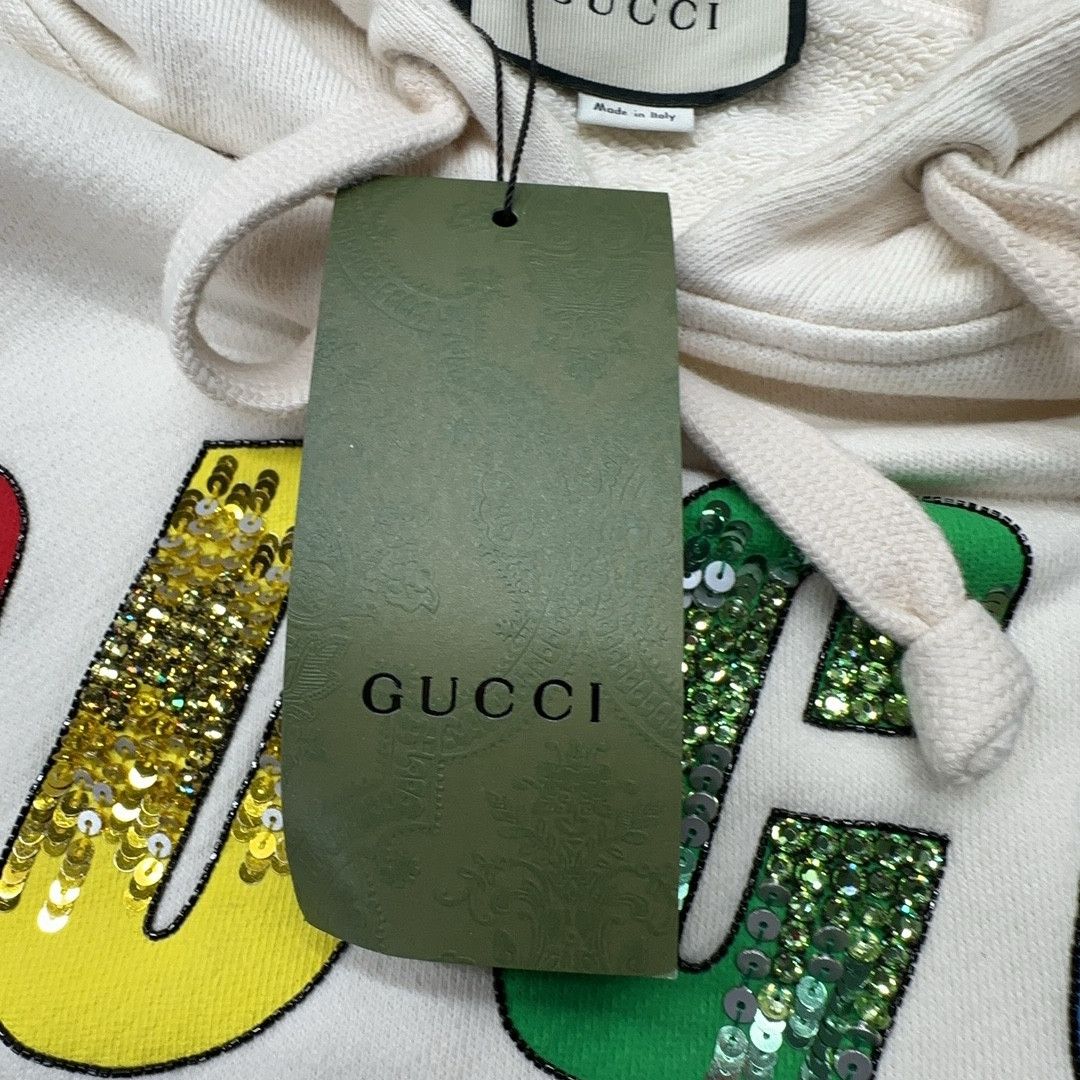 Gucci Gucci Sequin Logo Hoodie Size XS Size XS / US 0-2 / IT 36-38 - 4 Thumbnail