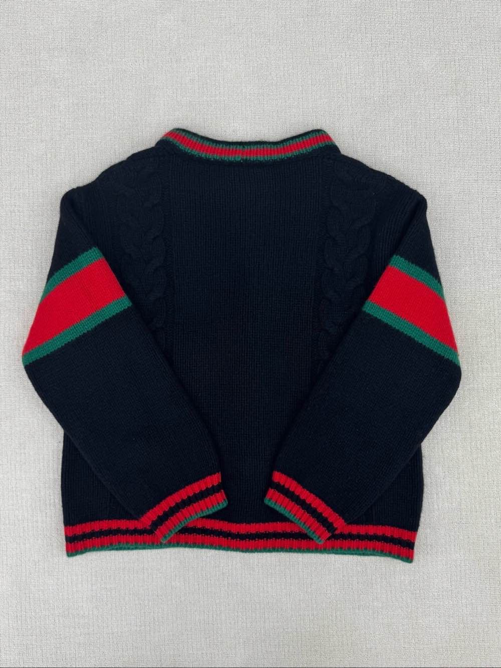 Gucci Gucci Web Stripe Cable Knit Cardigan Size S Size US S / EU 44-46 / 1 - 2 Thumbnail