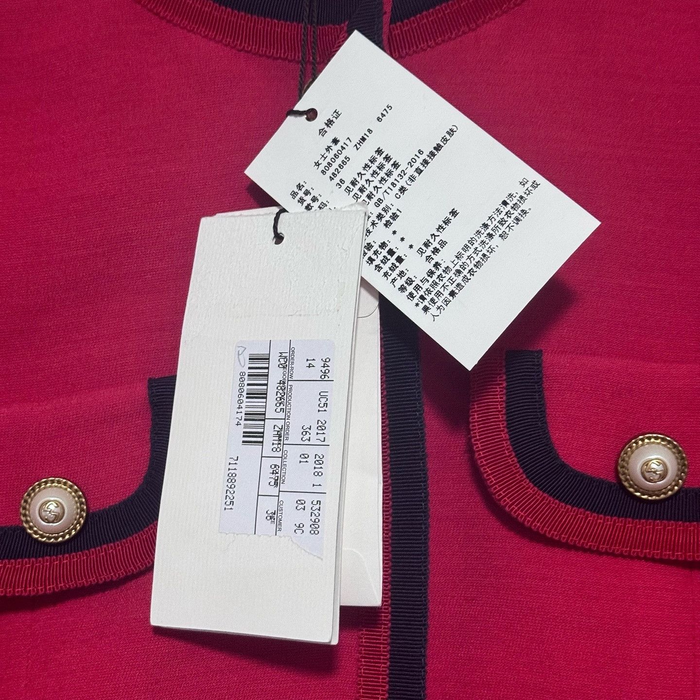 Gucci Gucci Wool Silk Round Neck Jacket Size 36 Size XS / US 0-2 / IT 36-38 - 6 Thumbnail