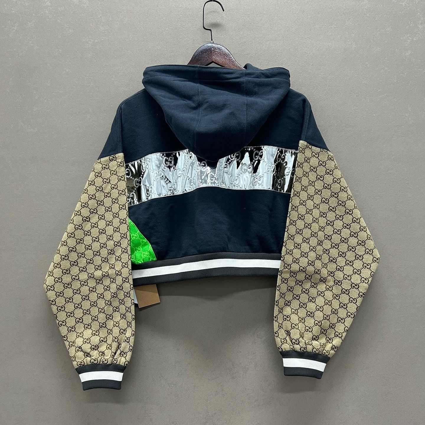 Gucci Gucci GG Monogram Panel Hoodie Size S Size S / US 4 / IT 40 - 2 Thumbnail