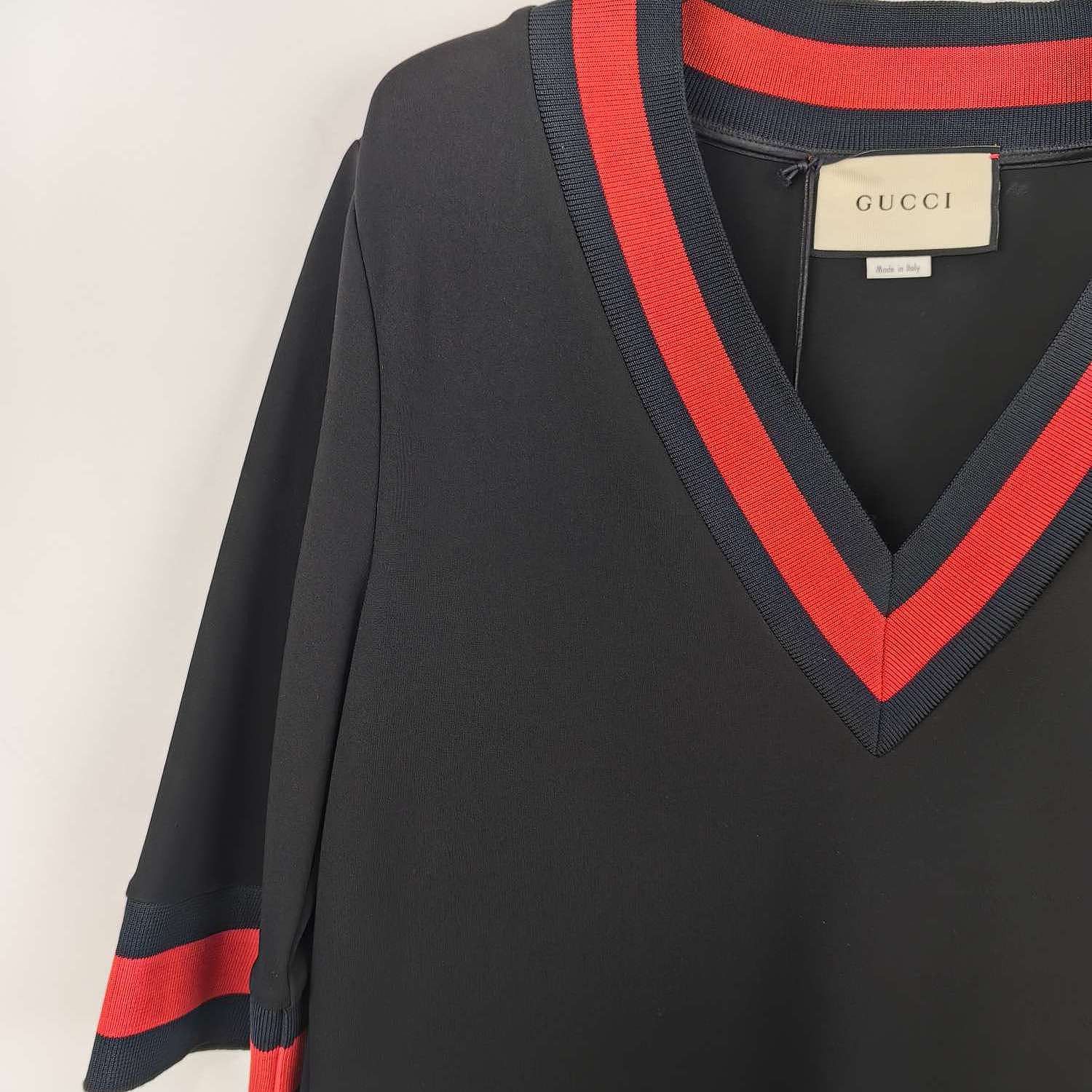 Gucci Gucci V-Neck Stripe Trim Dress Size 42 Size M / US 6-8 / IT 42-44 - 8 Thumbnail