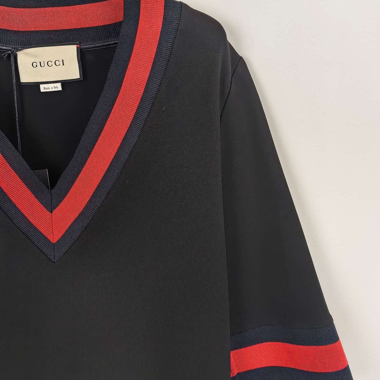 Gucci Gucci V-Neck Stripe Trim Dress Size 42 Size M / US 6-8 / IT 42-44 - 5 Thumbnail