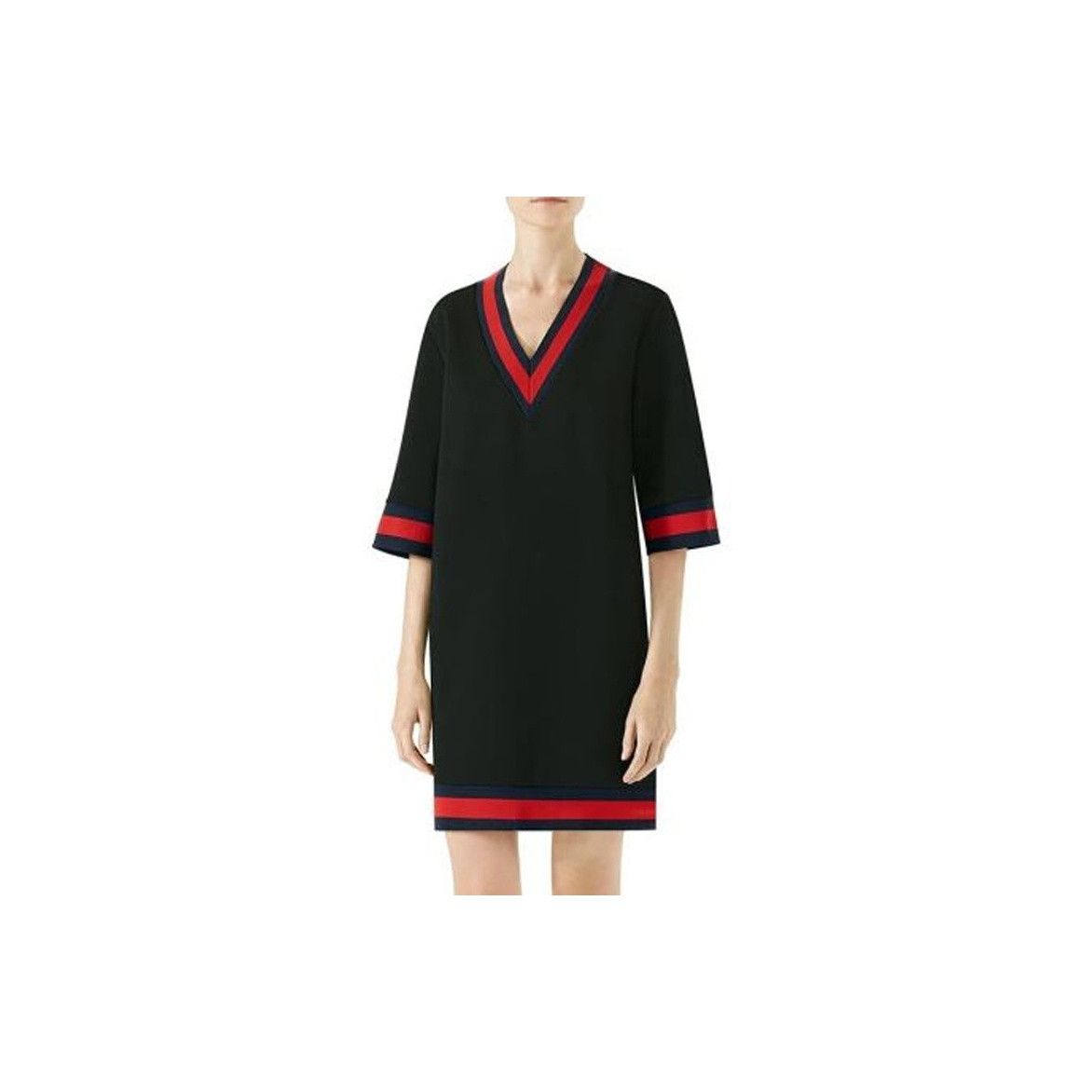Gucci Gucci V-Neck Stripe Trim Dress Size 42 Size M / US 6-8 / IT 42-44 - 12 Thumbnail