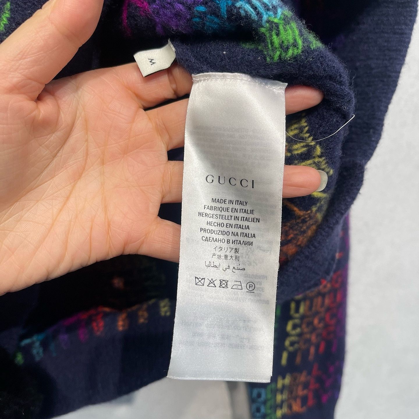 Gucci Gucci Rainbow Hollywood Logo Sweater Size M Size US M / EU 48-50 / 2 - 4 Thumbnail