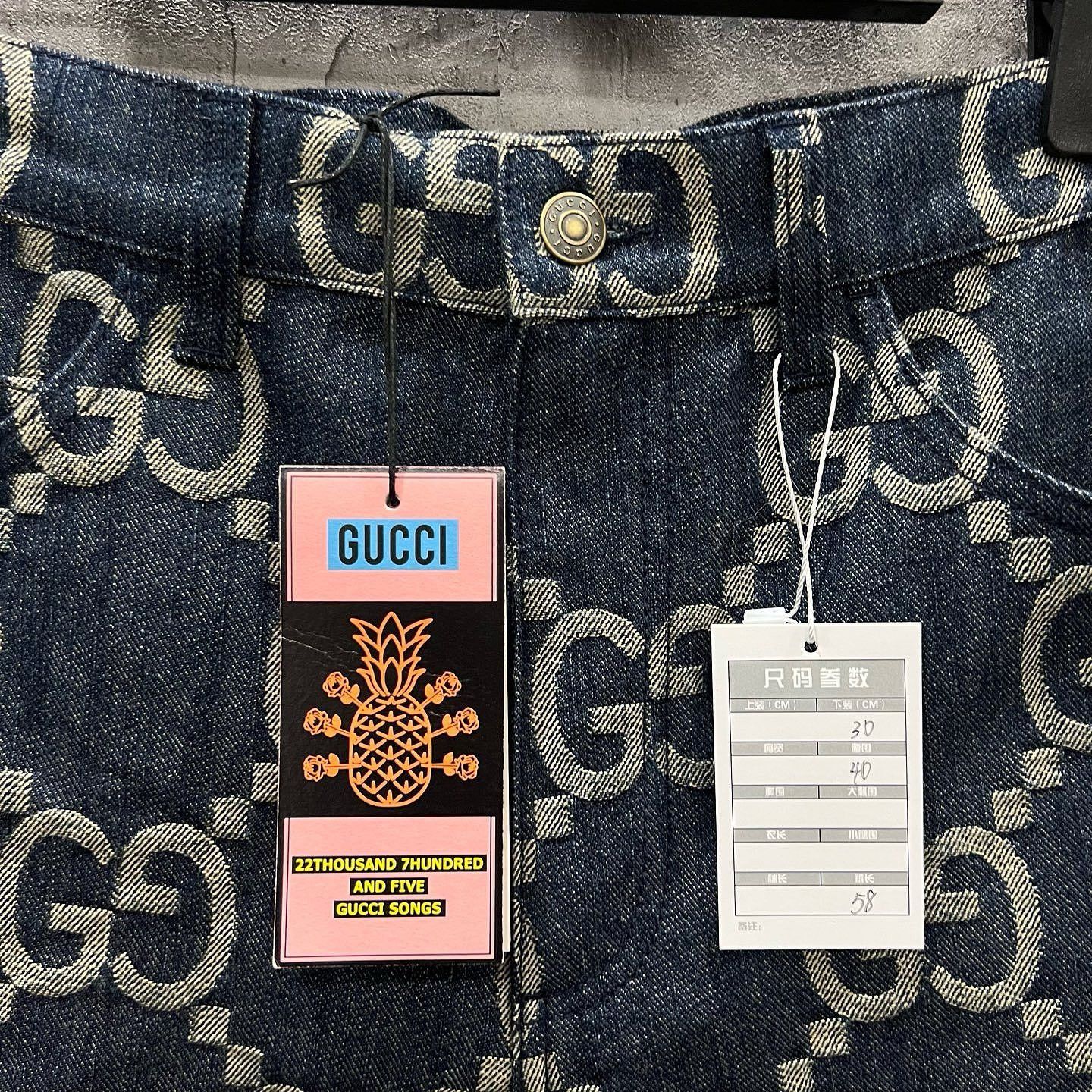 Gucci Gucci GG Monogram Denim Shorts Size 30 Size US 30 / EU 46 - 6 Thumbnail