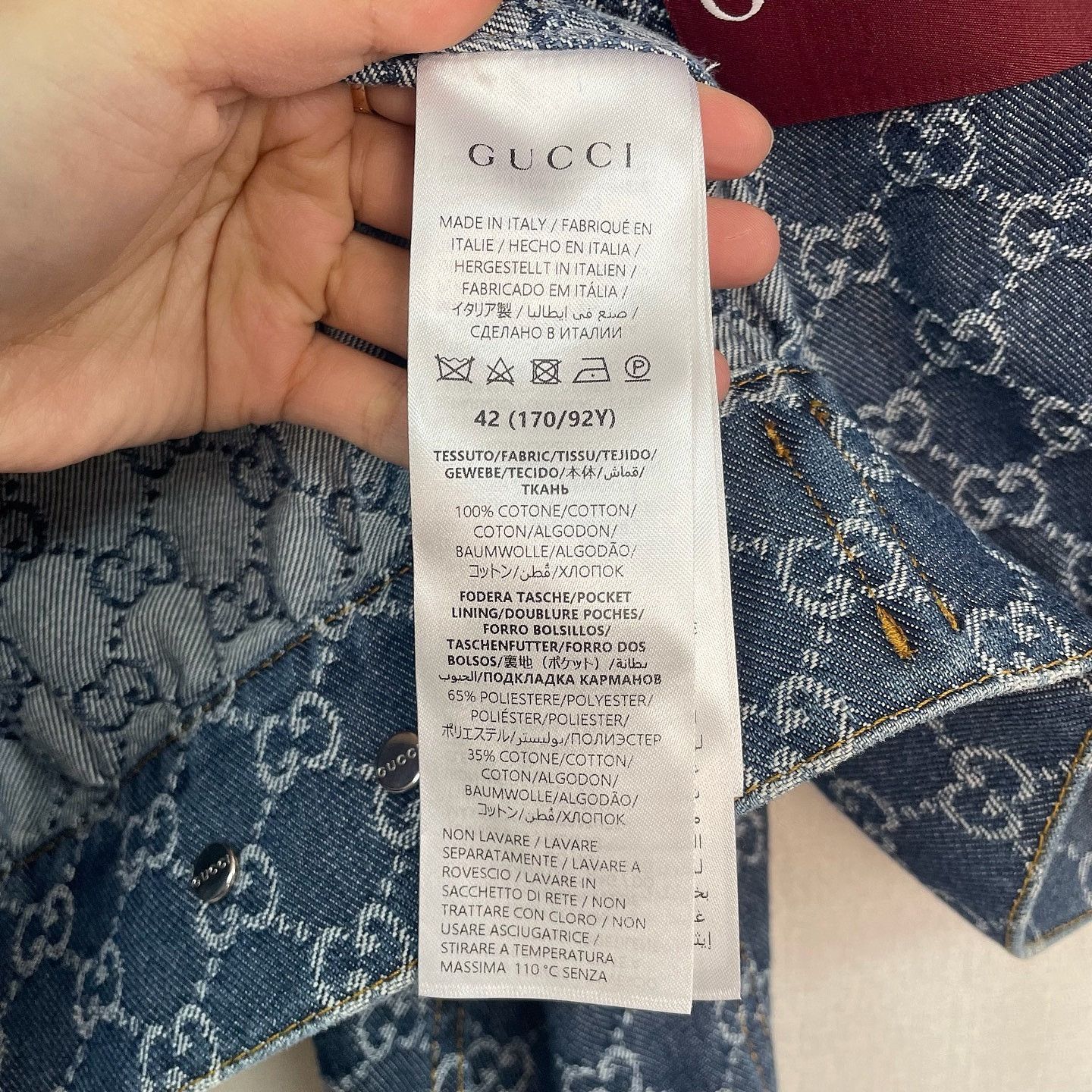 Gucci Gucci Monogram Denim Jacket Size 42 Size M / US 6-8 / IT 42-44 - 4 Thumbnail