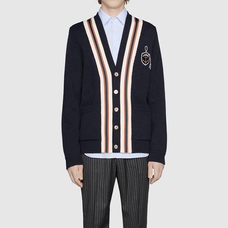 Gucci Gucci Anchor Logo Wool Cardigan Size M Size US M / EU 48-50 / 2 - 7 Thumbnail