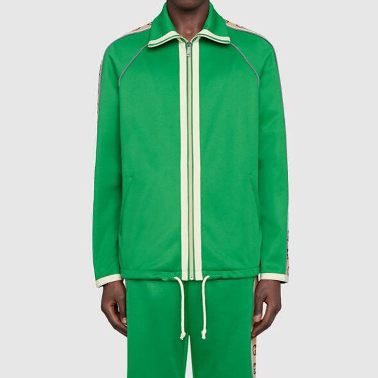 Gucci Gucci Logo Tape Track Jacket Size XL Size US XL / EU 56 / 4 - 8 Thumbnail