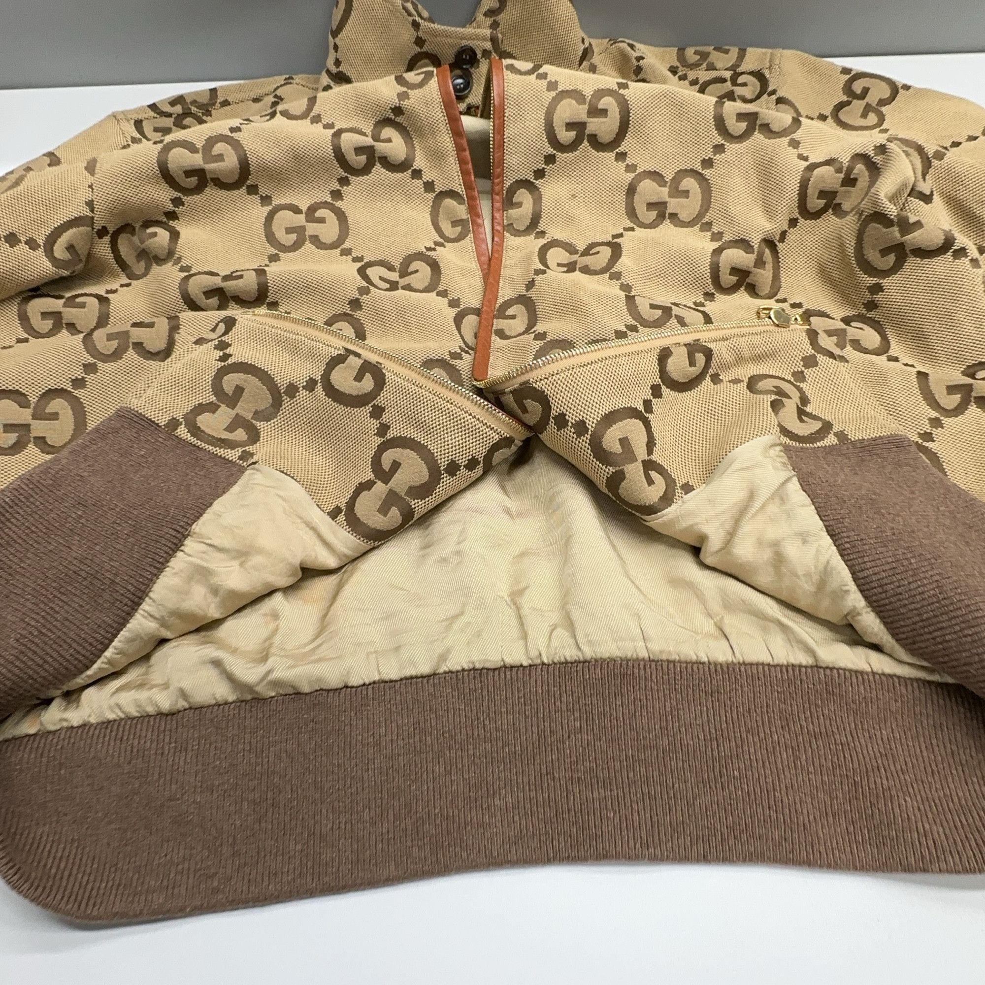 Gucci Gucci GG Canvas Zip Jacket Size L Size US L / EU 52-54 / 3 - 7 Thumbnail