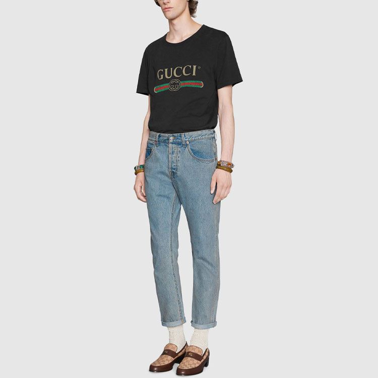 Gucci Gucci Logo Print T-Shirt Size M Size US M / EU 48-50 / 2 - 14 Thumbnail