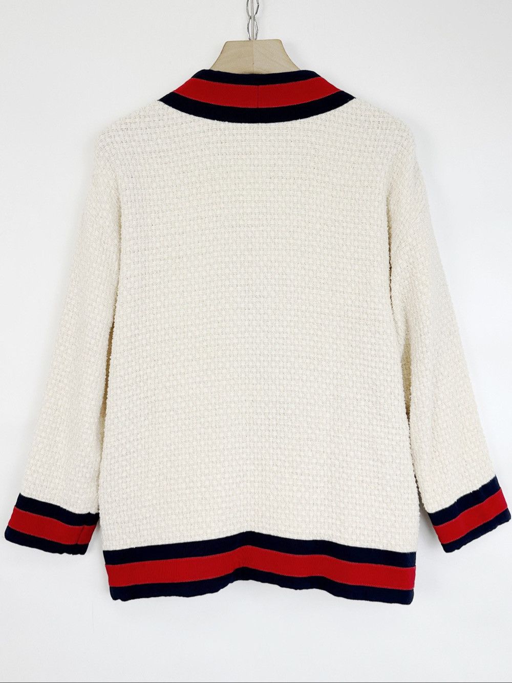 Gucci Gucci Web Trim Tweed Cardigan Size 38 Size XS / US 0-2 / IT 36-38 - 2 Thumbnail