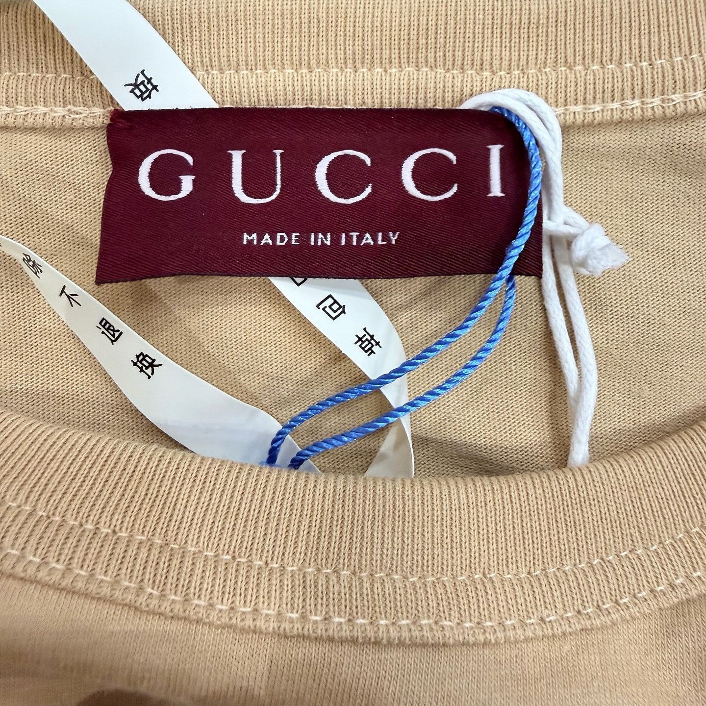 Gucci Gucci Logo Print T-Shirt Beige Size M Size M / US 6-8 / IT 42-44 - 3 Thumbnail