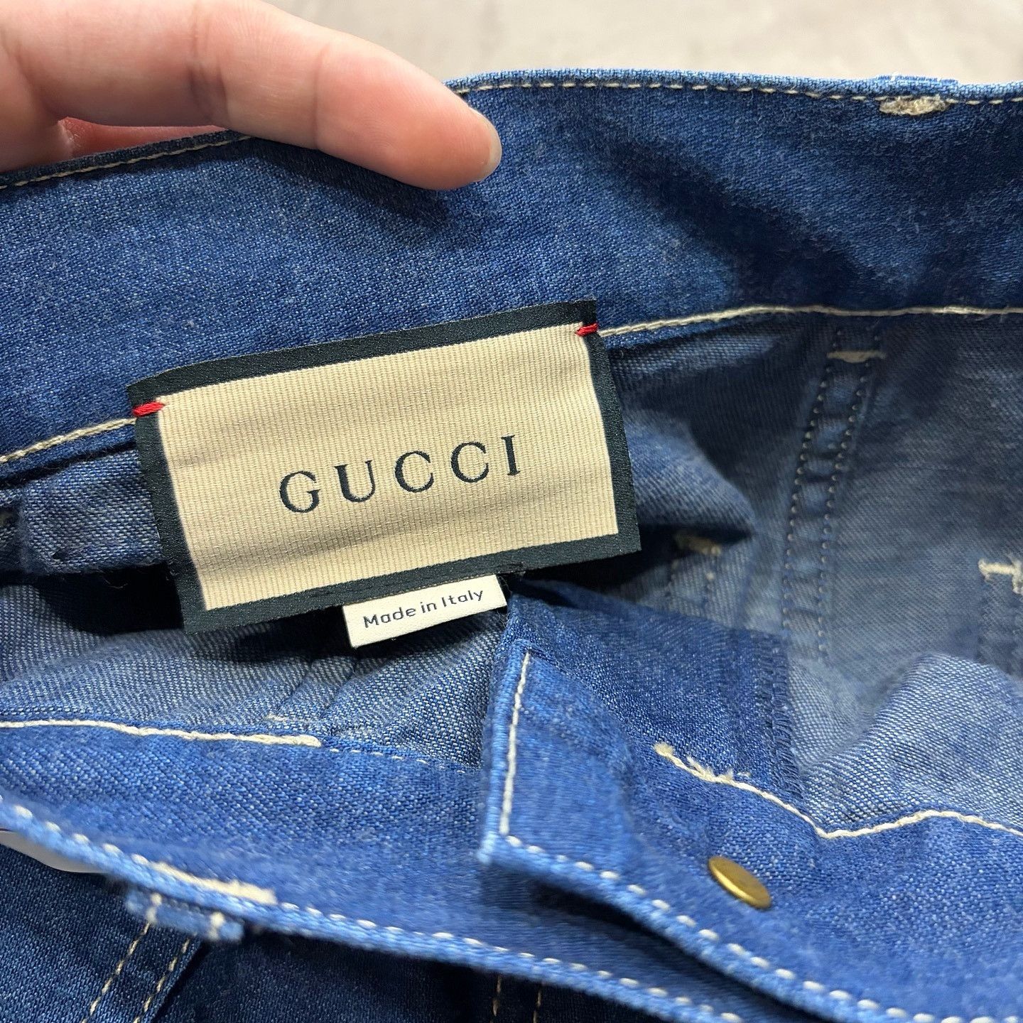 Gucci Gucci Monogram Cuff Jeans Size 25 Size 25" / US 0 / IT 36 - 3 Thumbnail