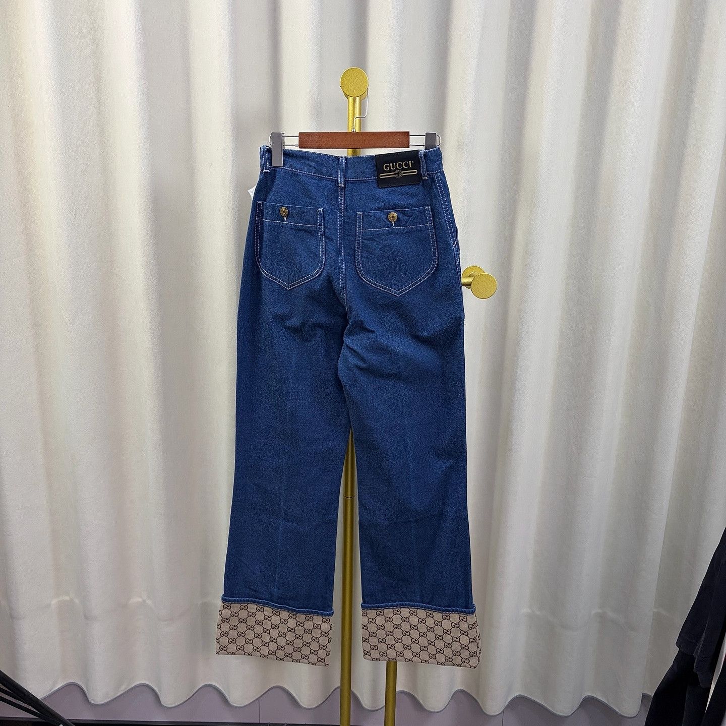 Gucci Gucci Monogram Cuff Jeans Size 25 Size 25" / US 0 / IT 36 - 2 Thumbnail