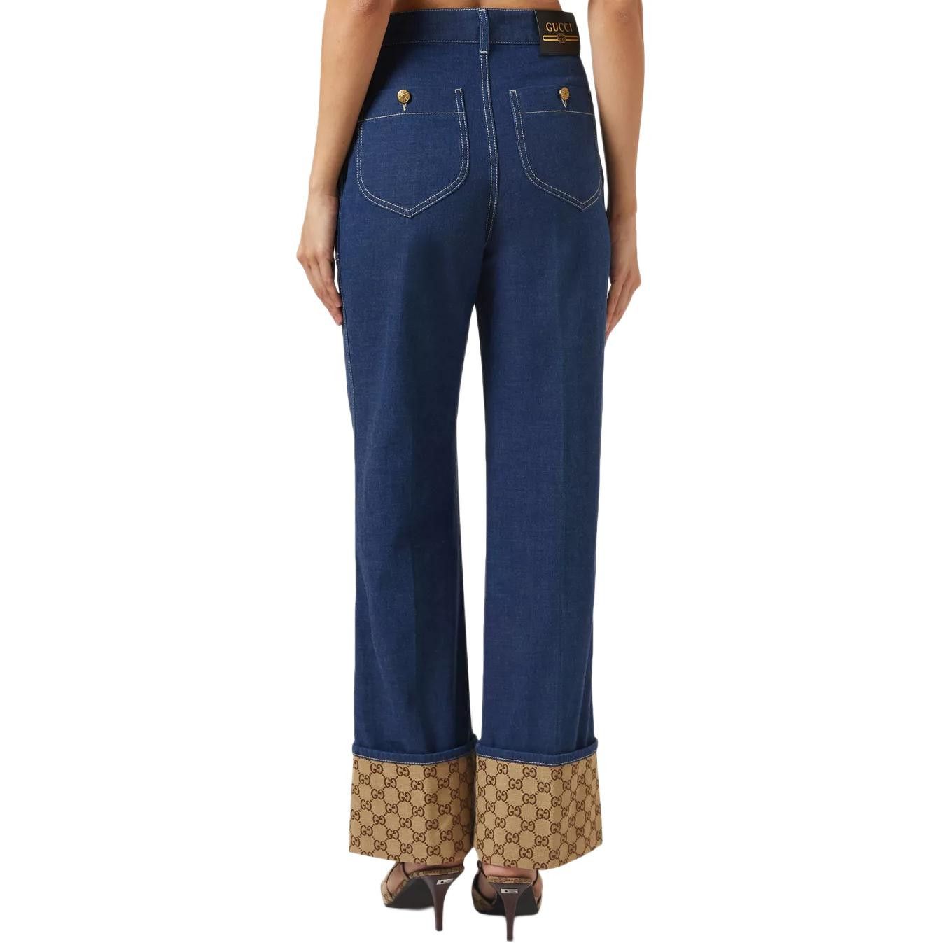 Gucci Gucci Monogram Cuff Jeans Size 25 Size 25" / US 0 / IT 36 - 8 Thumbnail