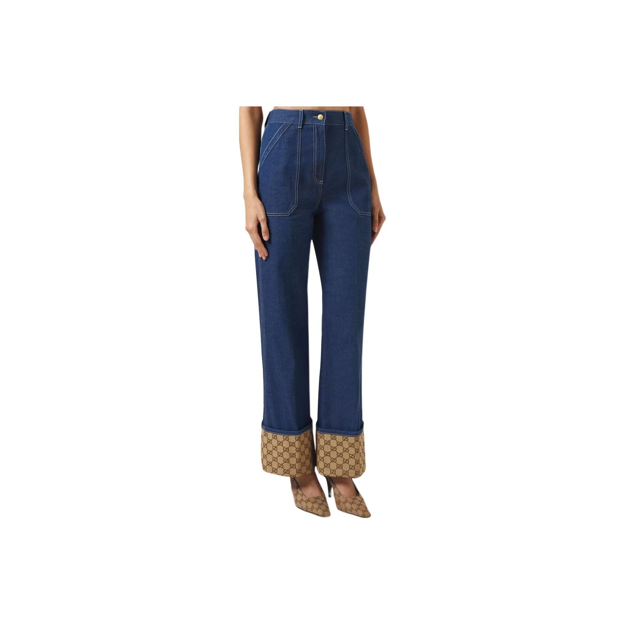 Gucci Gucci Monogram Cuff Jeans Size 25 Size 25" / US 0 / IT 36 - 7 Thumbnail
