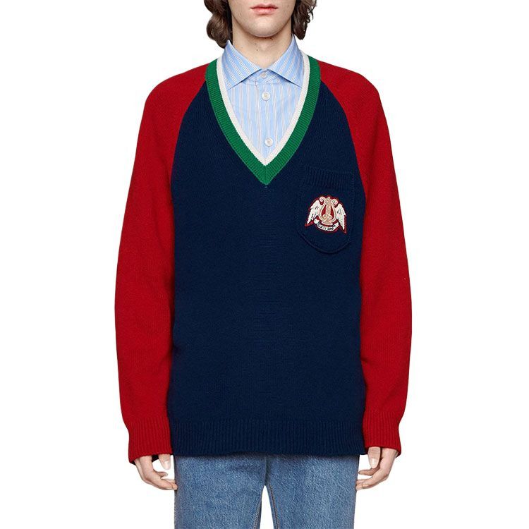 Gucci Gucci Lyre Patch V-Neck Sweater Size XS Size US XS / EU 42 / 0 - 11 Thumbnail