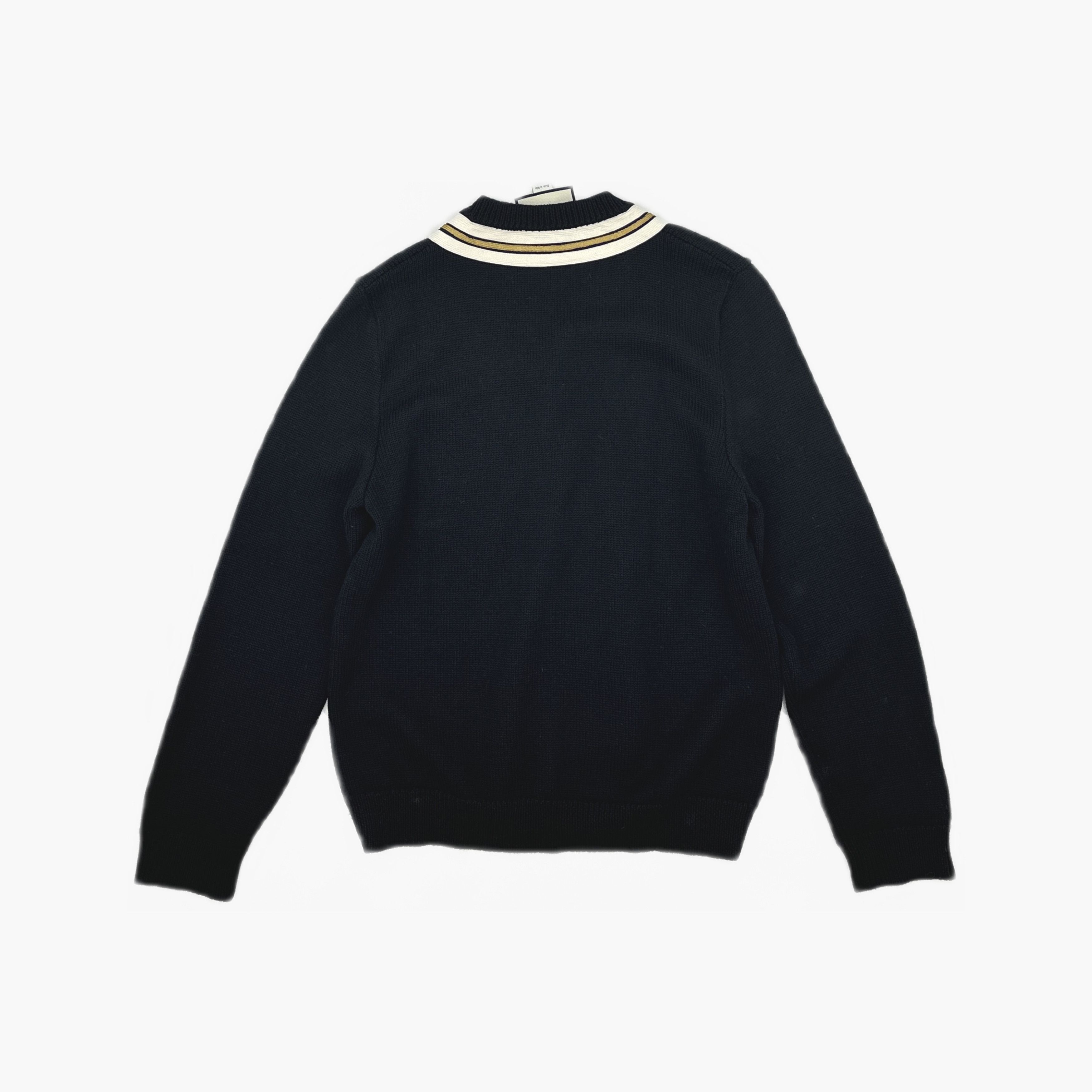 Gucci Gucci Bee Embroidered V-Neck Sweater Size L Size US L / EU 52-54 / 3 - 2 Thumbnail