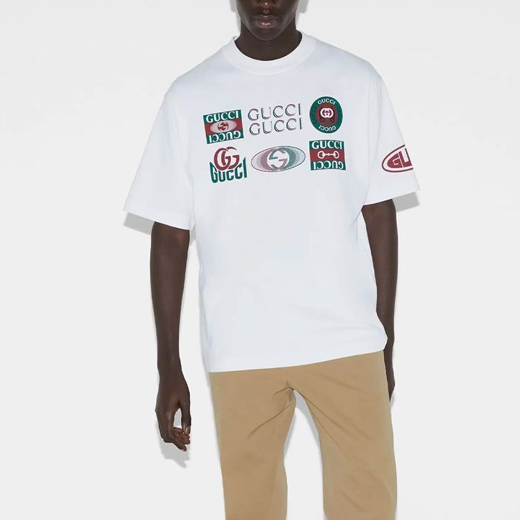 Gucci Gucci Multi Logo Print T-Shirt Size XS Size US XS / EU 42 / 0 - 10 Thumbnail
