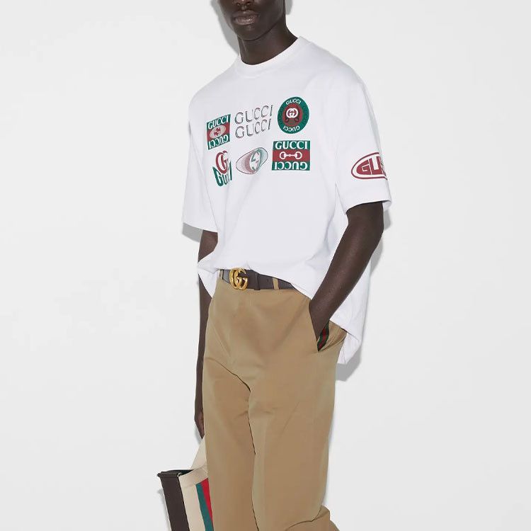 Gucci Gucci Multi Logo Print T-Shirt Size XS Size US XS / EU 42 / 0 - 12 Thumbnail