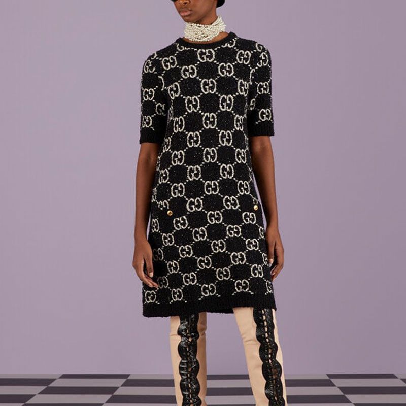 Gucci Gucci GG Jacquard Knit Mini Dress Size S Size S / US 4 / IT 40 - 11 Thumbnail