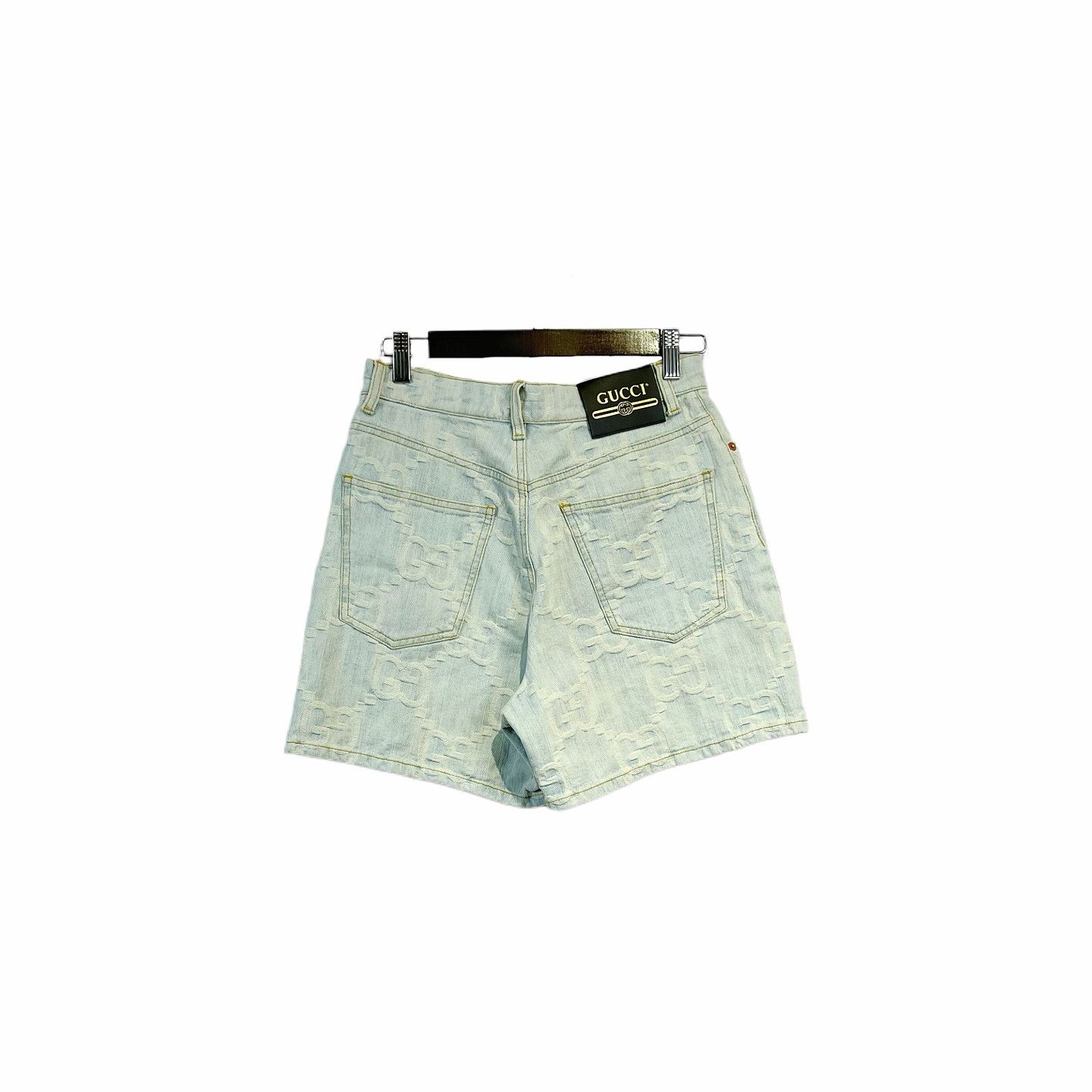 Gucci Gucci GG Jacquard Denim Shorts Size 26 Size 26" / US 2 / IT 38 - 2 Thumbnail