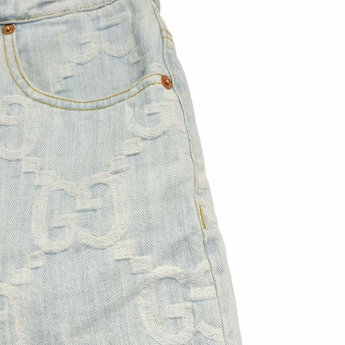 Gucci Gucci GG Jacquard Denim Shorts Size 26 Size 26" / US 2 / IT 38 - 8 Thumbnail