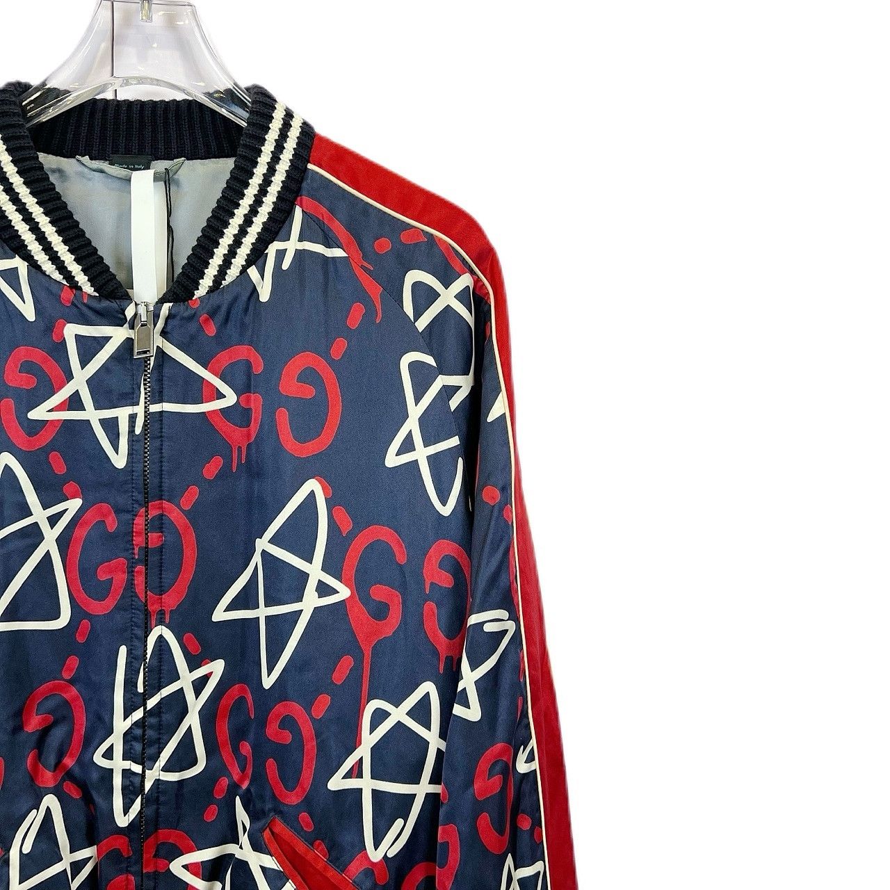 Gucci Gucci Star Print Satin Bomber Jacket Size S Size US S / EU 44-46 / 1 - 8 Thumbnail