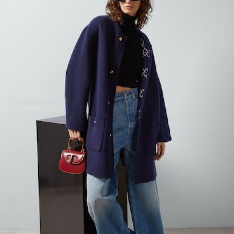 Gucci Gucci GG Monogram Reversible Knit Coat Size L Size L / US 10 / IT 46 - 11 Thumbnail