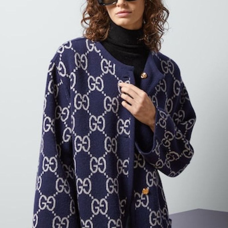 Gucci Gucci GG Monogram Reversible Knit Coat Size L Size L / US 10 / IT 46 - 13 Thumbnail