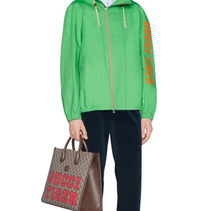 Gucci Gucci Tiger Logo Hooded Light Jacket Size S Size US S / EU 44-46 / 1 - 9 Thumbnail
