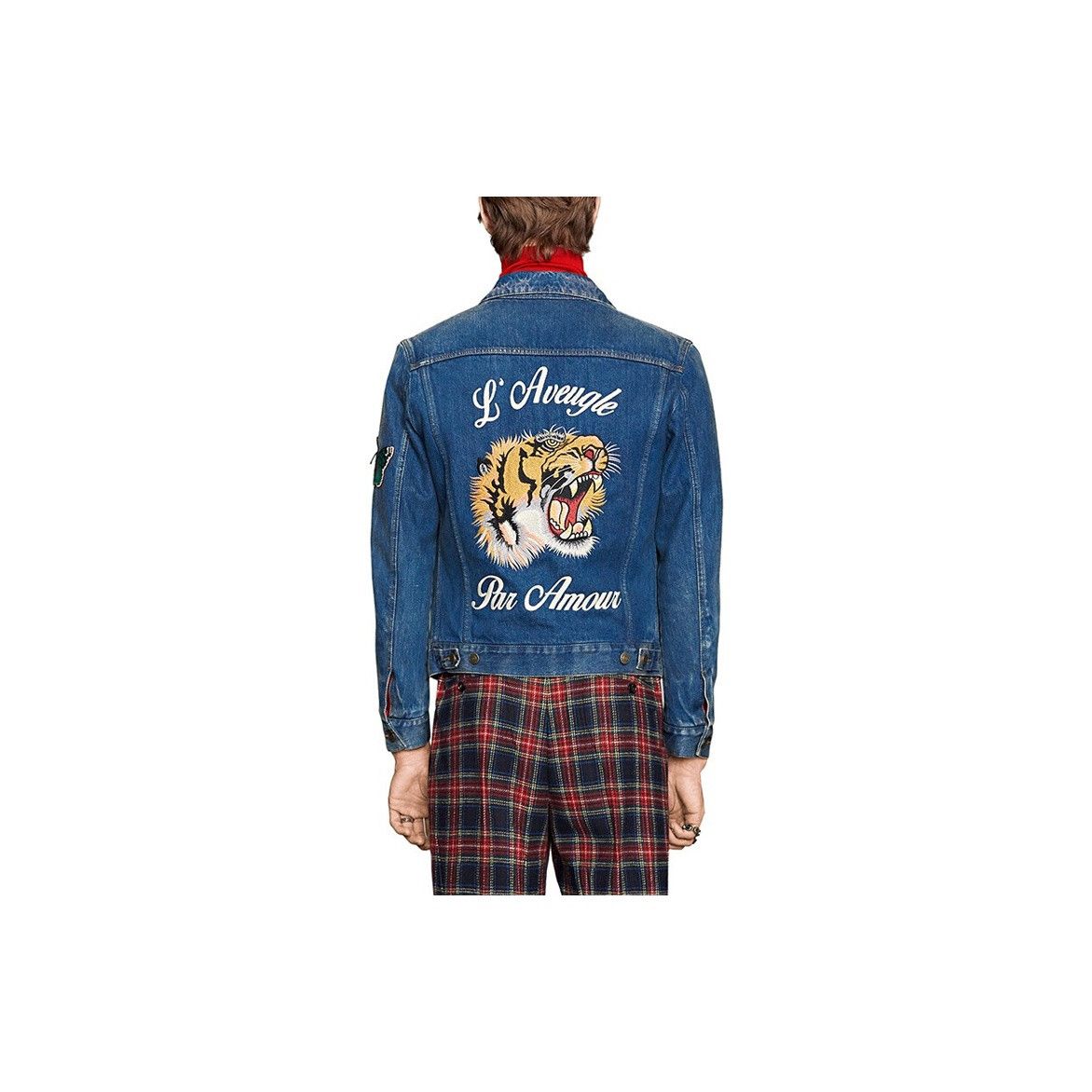 Gucci Gucci Tiger Embroidery Denim Jacket Size 50 Size US M / EU 48-50 / 2 - 9 Thumbnail