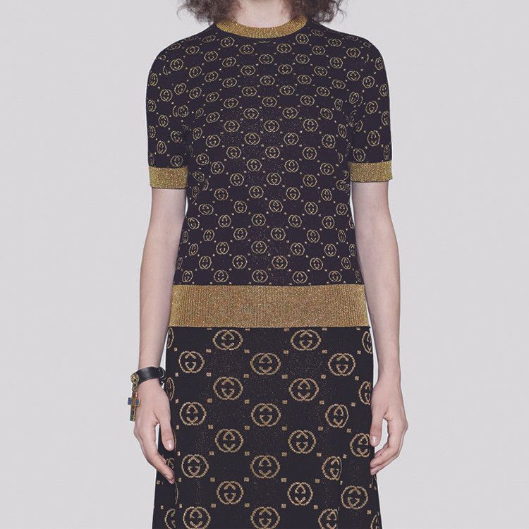 Gucci Gucci GG Jacquard Knit Top Size M Size M / US 6-8 / IT 42-44 - 9 Thumbnail