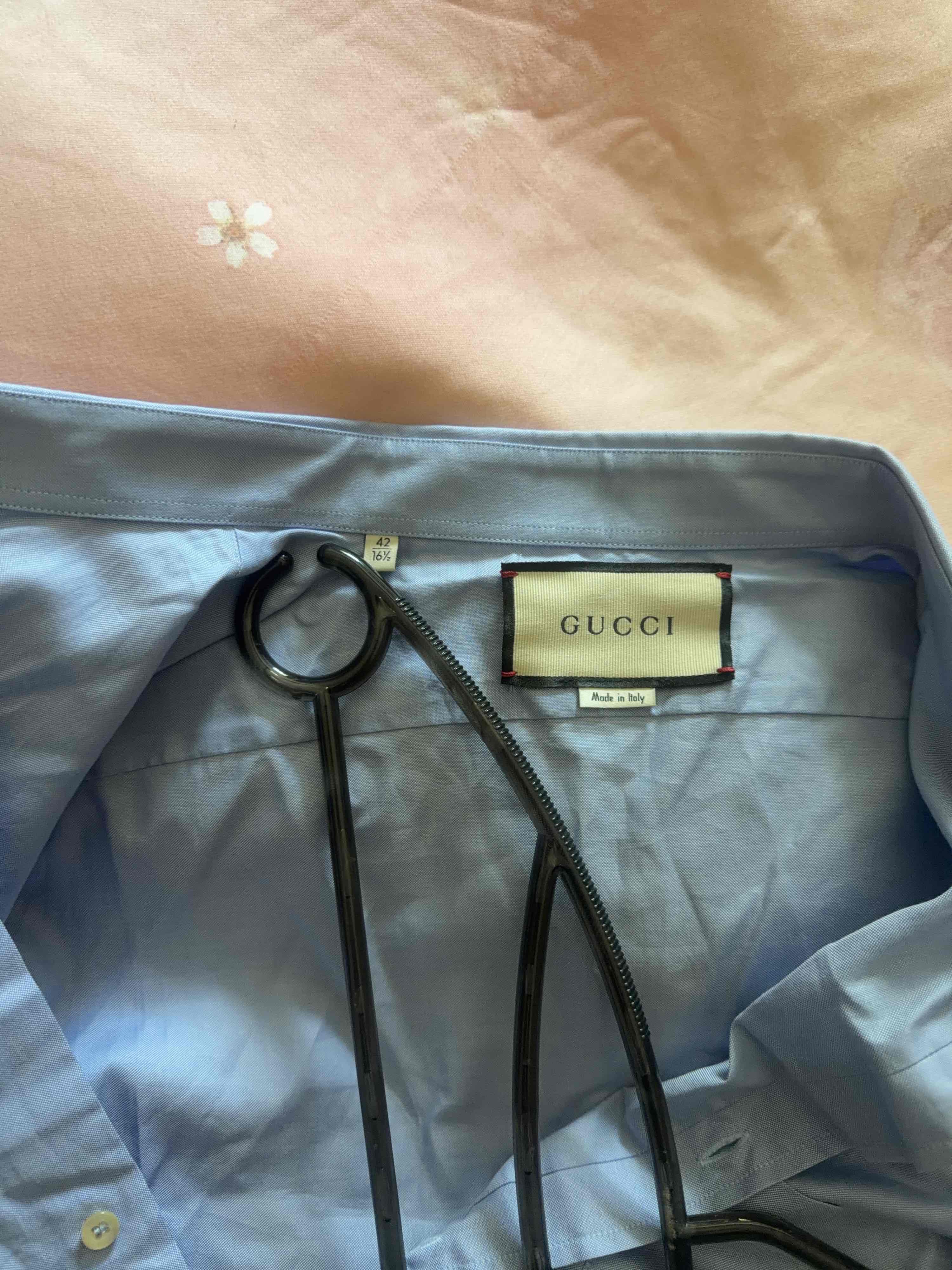 Gucci Gucci Bee Embroidery Oxford Shirt Size L Size US XS / EU 42 / 0 - 3 Thumbnail