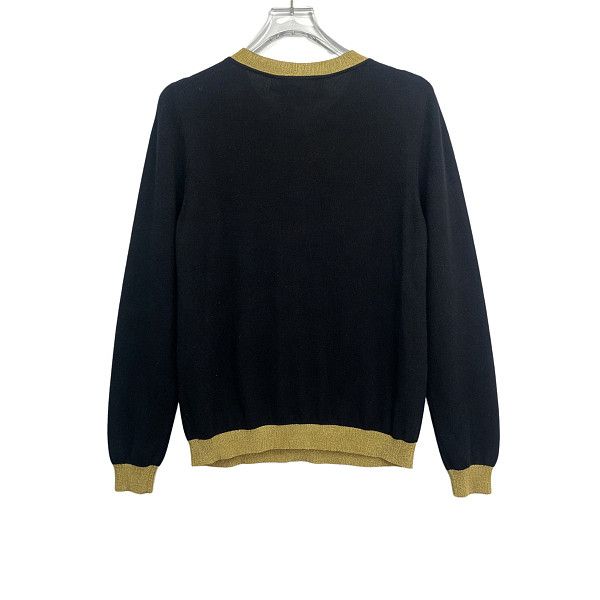 Gucci Gucci Gold Trim Knit Cardigan Size L Size L / US 10 / IT 46 - 2 Thumbnail