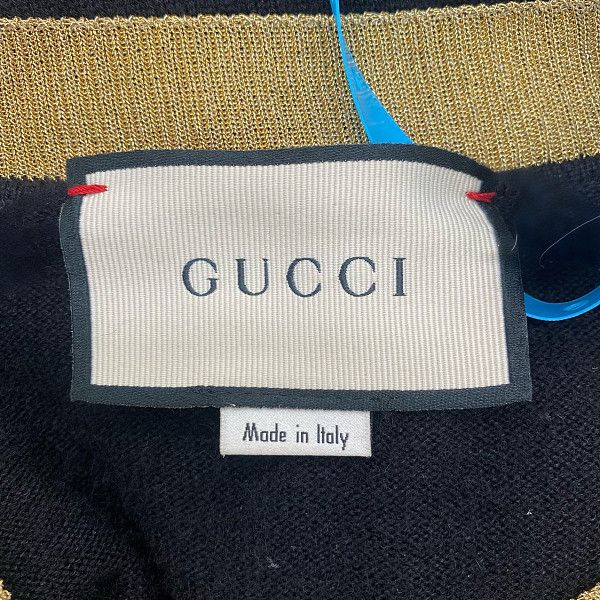 Gucci Gucci Gold Trim Knit Cardigan Size L Size L / US 10 / IT 46 - 3 Thumbnail