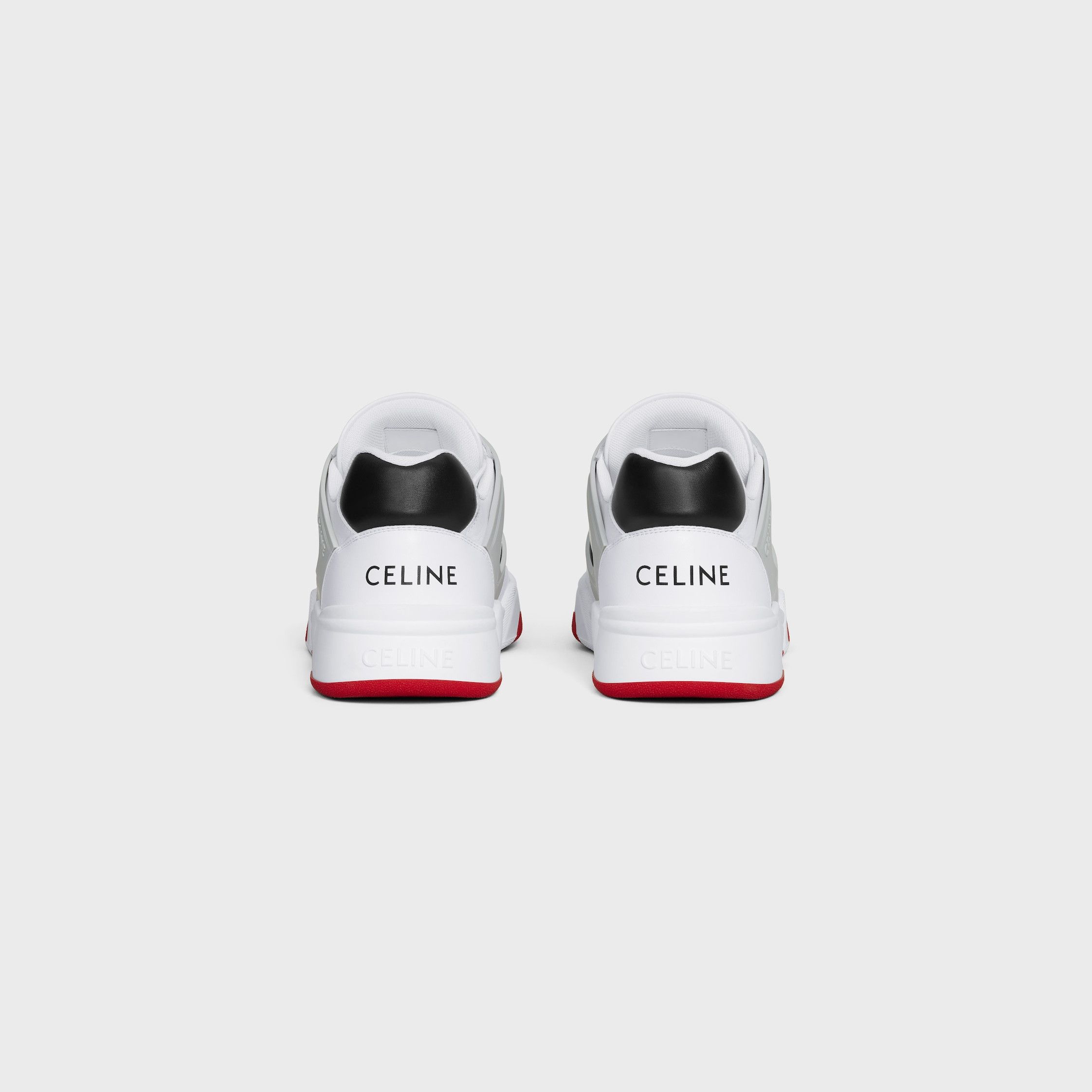 Celine CELINE TRAINER CT-07 LOW LACE-UP SNEAKER IN CALFSKIN white/grey/black Size US 6 / EU 39 - 3 Thumbnail