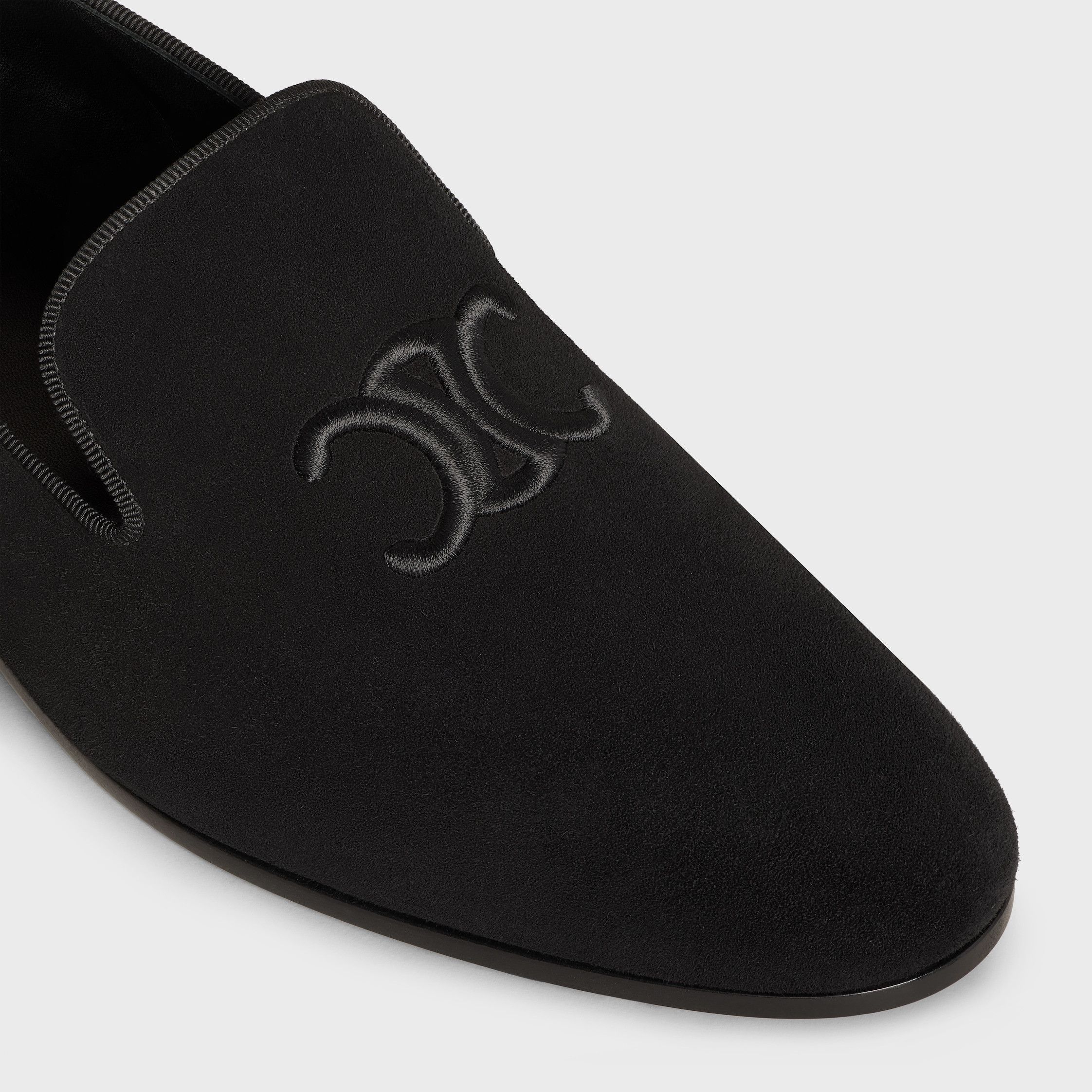 Celine CELINE TRIOMPHE SLIPPERS IN SUEDE CALFSKIN black Size US 8 / EU 41 - 4 Thumbnail