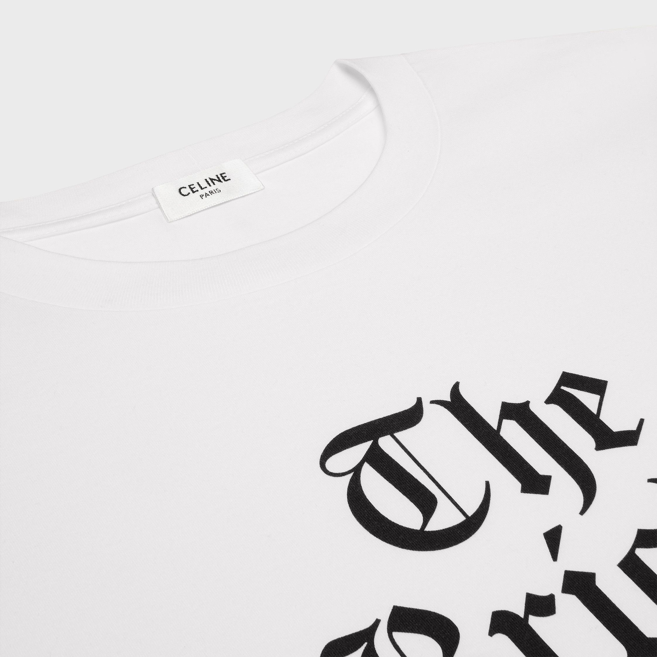 Celine BRIGHT YOUNG LOOSE T-SHIRT IN COTTON JERSEY off white/black Size US M / EU 48-50 / 2 - 3 Thumbnail