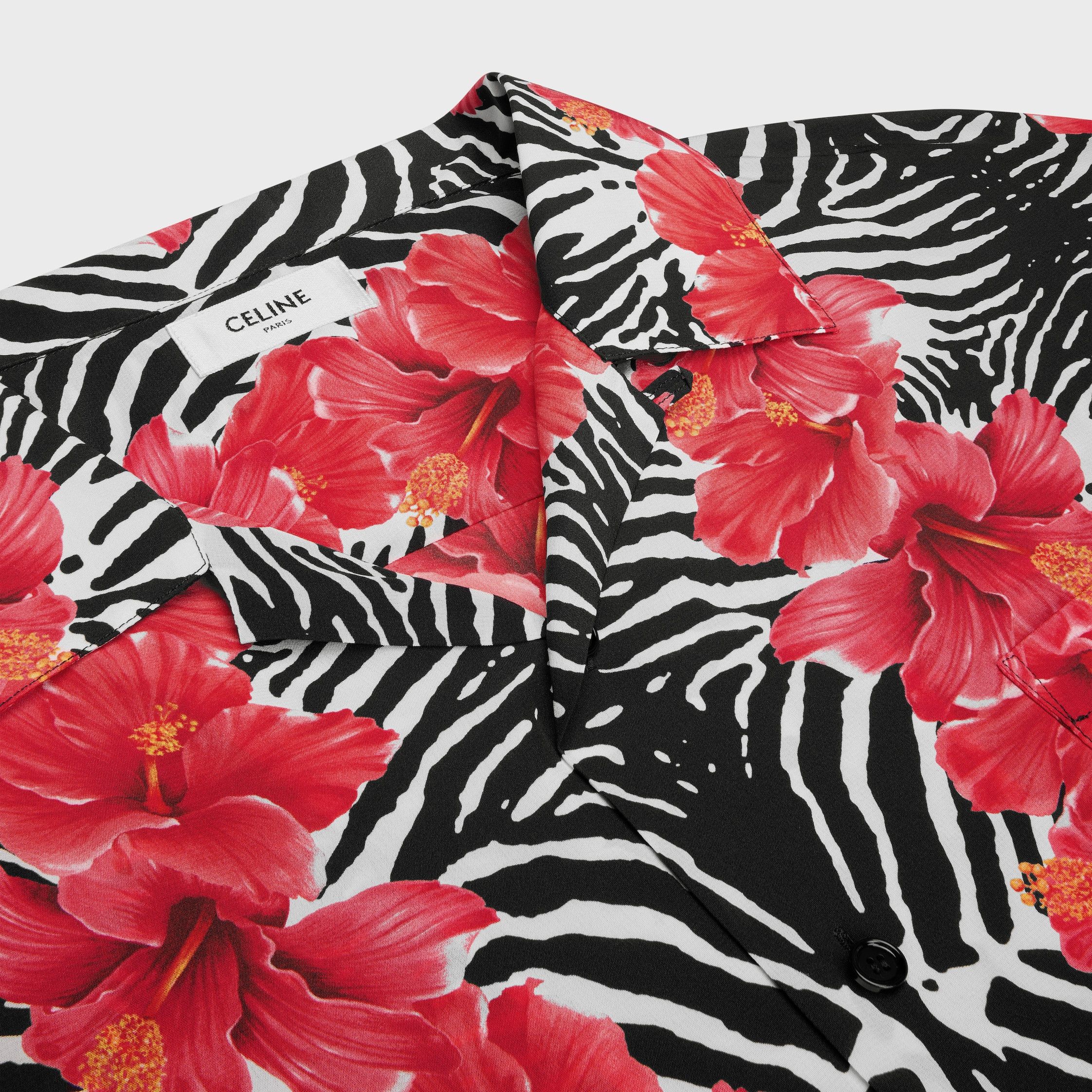 Celine HAWAIIAN SHIRT IN CREPE DE CHINE white/black/red Size US XXL / EU 58 / 5 - 3 Thumbnail