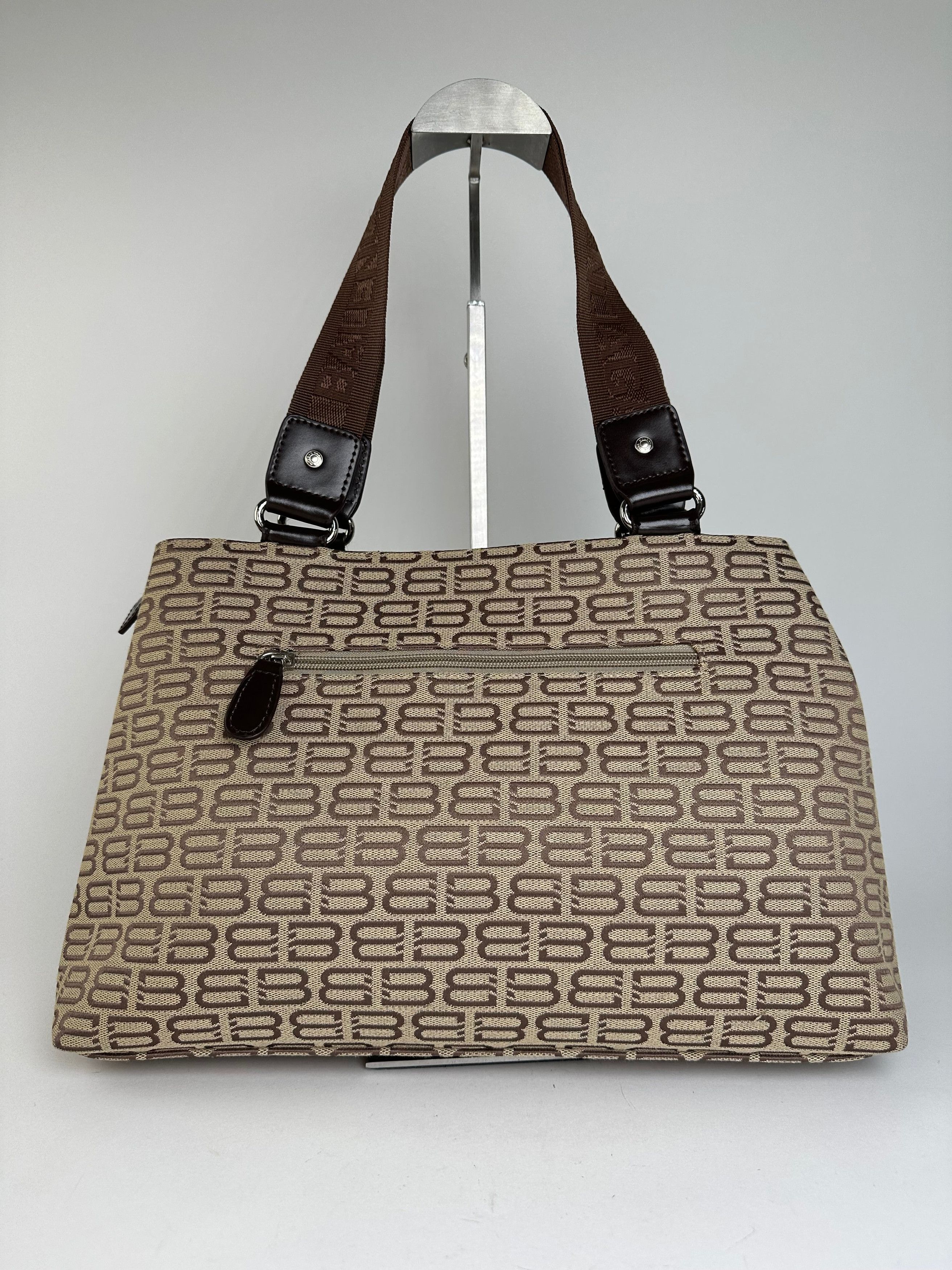 Balenciaga Beige Canvas Leather Monogram Tote Bag Size ONE SIZE - 2 Thumbnail