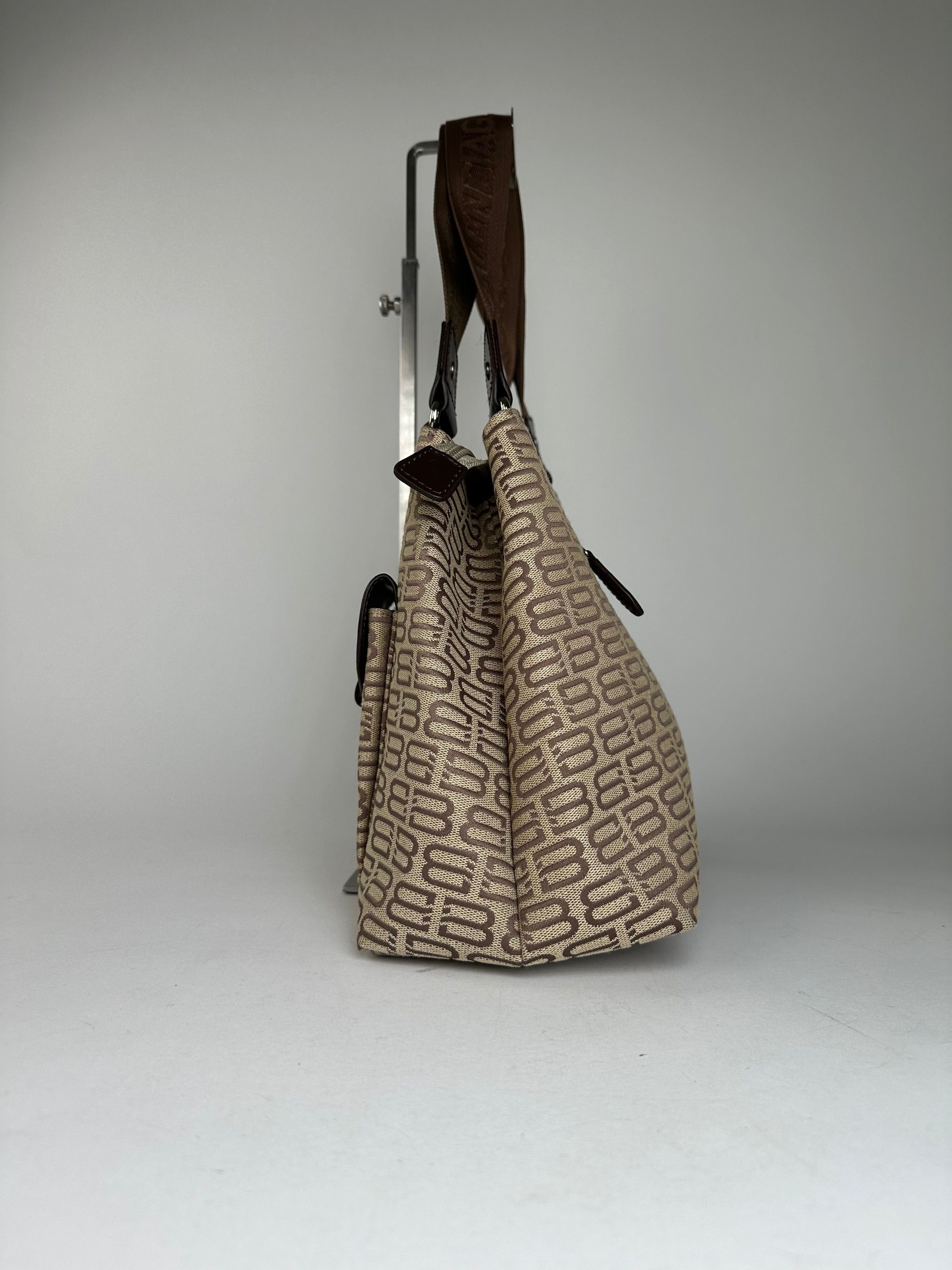 Balenciaga Beige Canvas Leather Monogram Tote Bag Size ONE SIZE - 6 Thumbnail