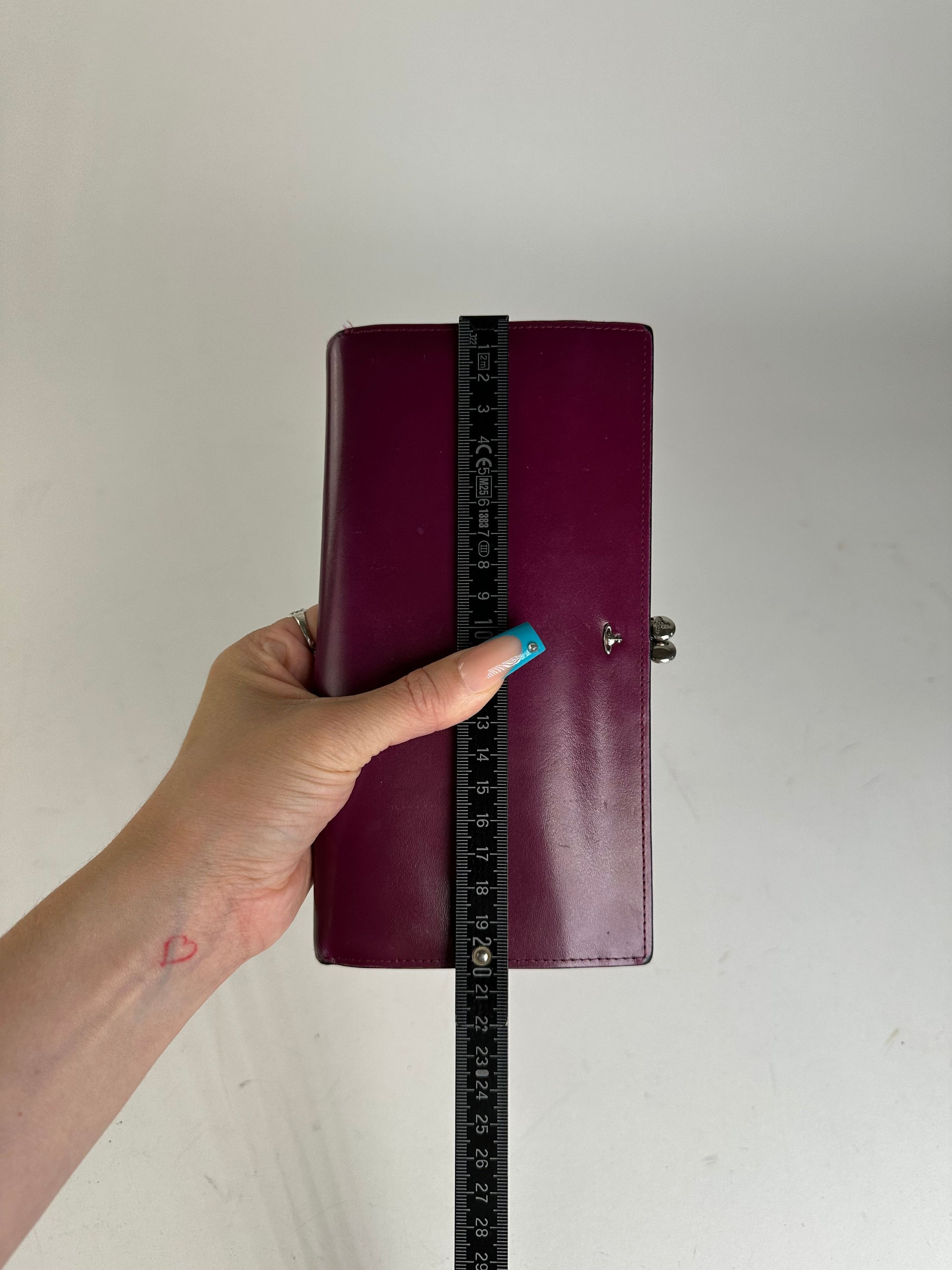 Vivienne Westwood Purple Leather Wallet with Silver-Tone Clasp Size ONE SIZE - 7 Thumbnail
