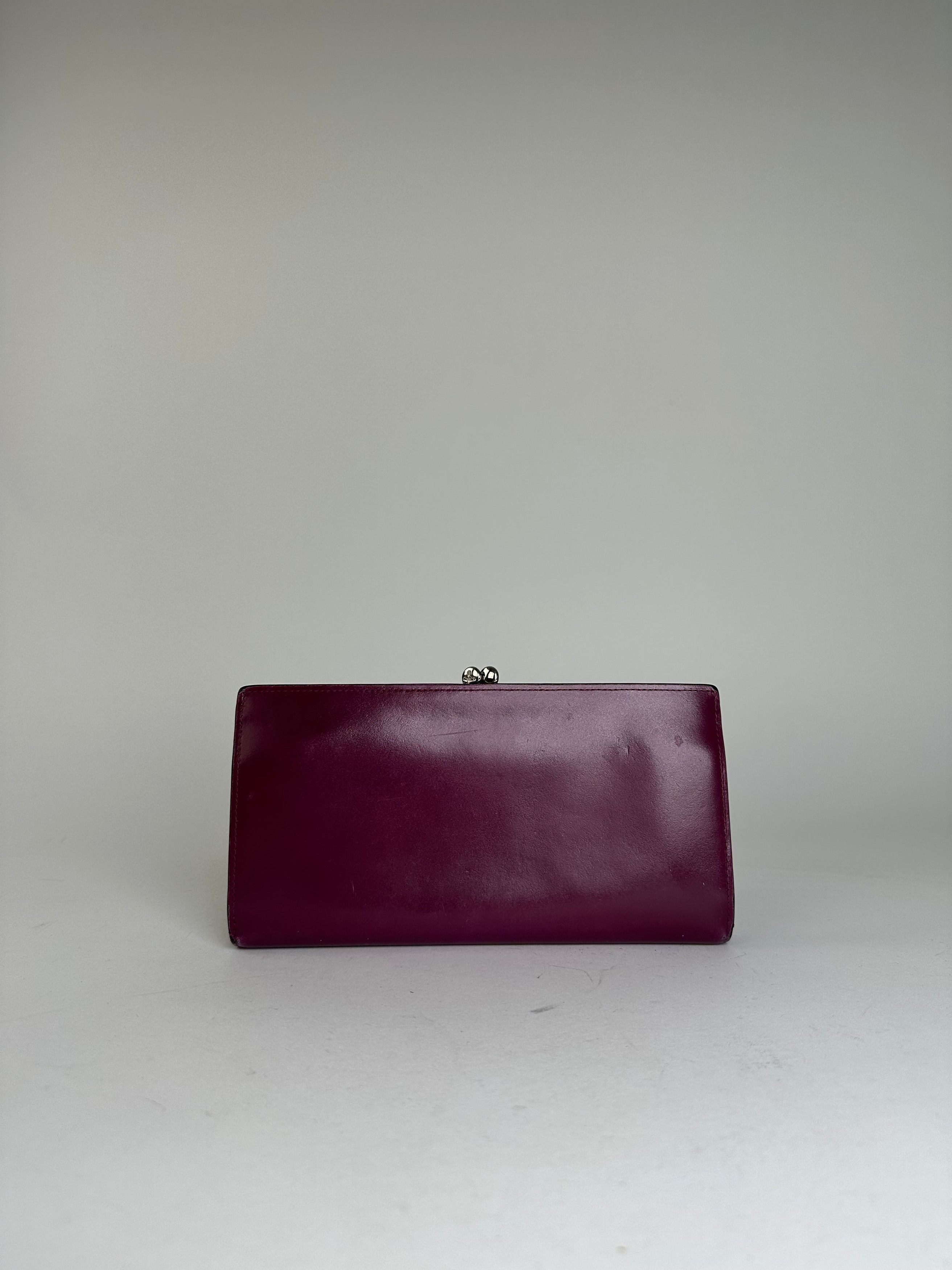 Vivienne Westwood Purple Leather Wallet with Silver-Tone Clasp Size ONE SIZE - 10 Thumbnail